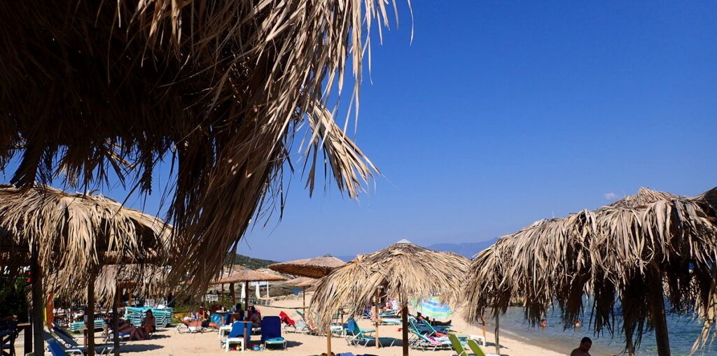 A relaxed day on one of the long sandy beaches of Sithonia