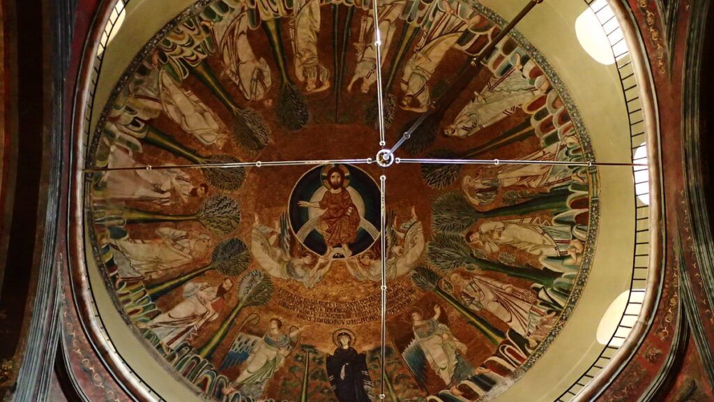 The Mosaic in the Central Dome - the Ascension of Christ with the Virgin and the 12 Apostles