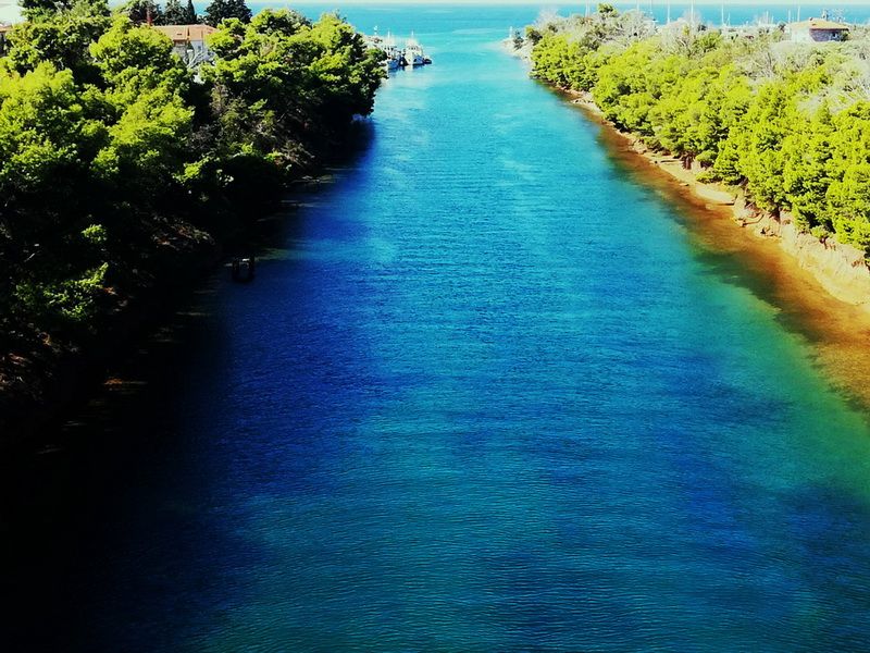 The Potidea Canal, Halkidiki, connecting the Thermaic gulf with the Gulf of Toroni since the time of Cassander